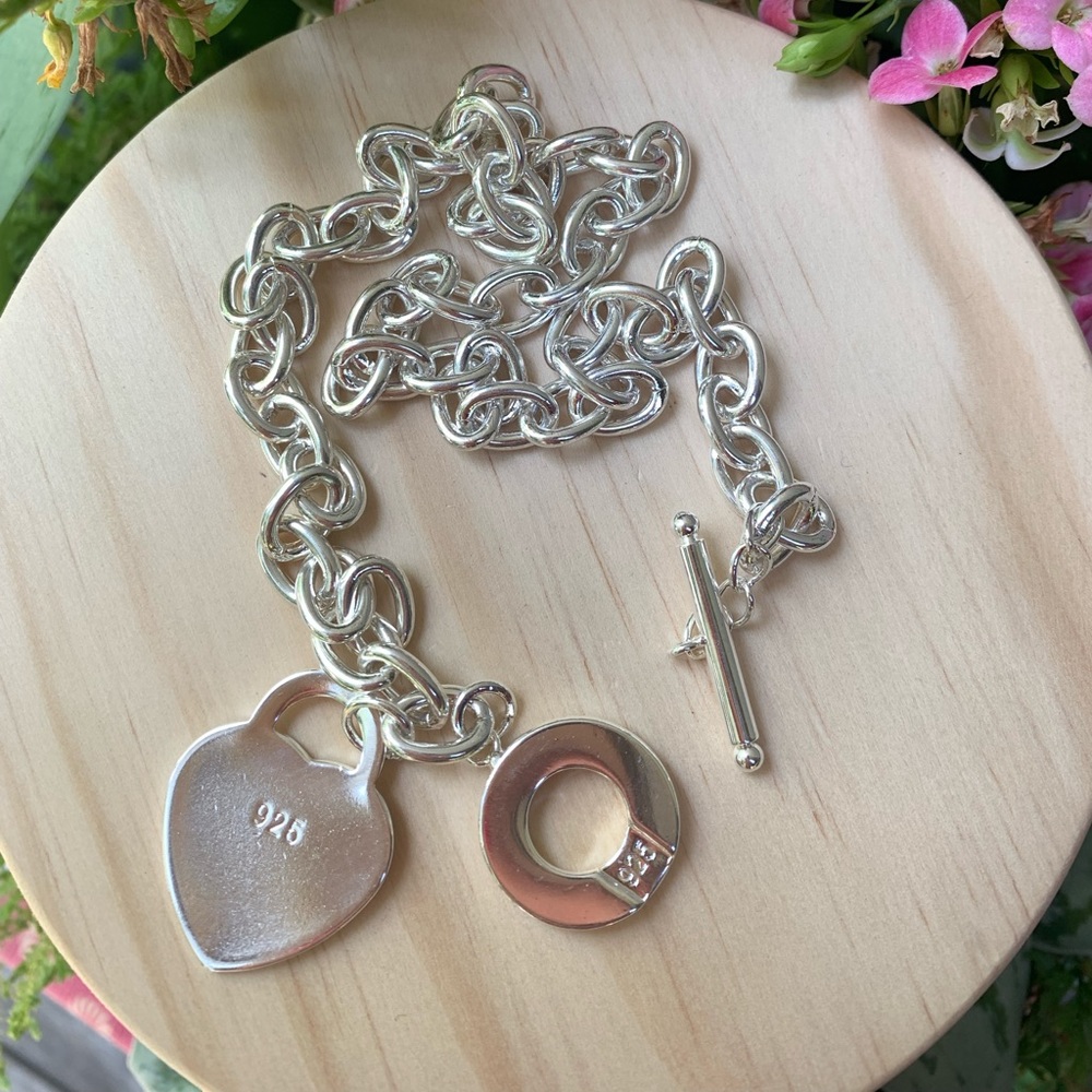 Silver Heart ❤️ Necklace - Picture 2 of 3